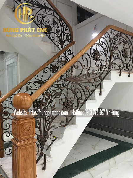 #Làm cầu thang sắt mỹ thuật ở Long Khánh | 0903.775.567 Mr Hùng
