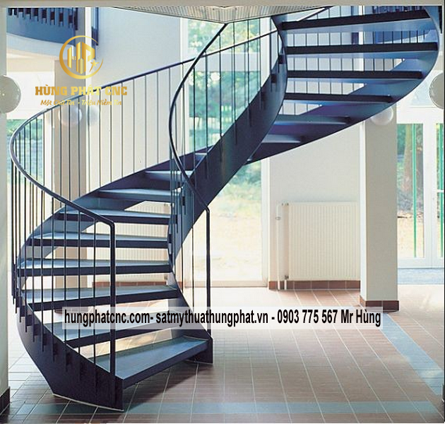 HÙNG PHÁT CNC chuyên cung cấp, sản xuất và lắp đặt cầu thang xoắn ốc tại TP HCM.